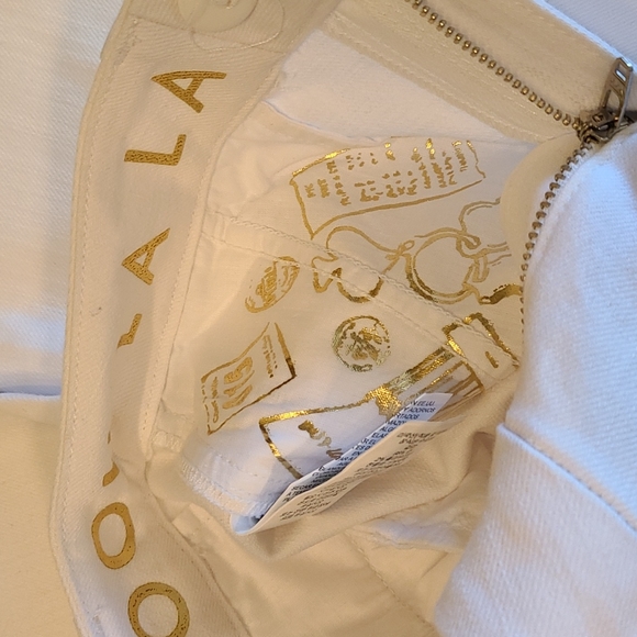 Kate Spade NWOT Broome Street fresh white denim wide leg pants/culottes - Picture 12 of 14